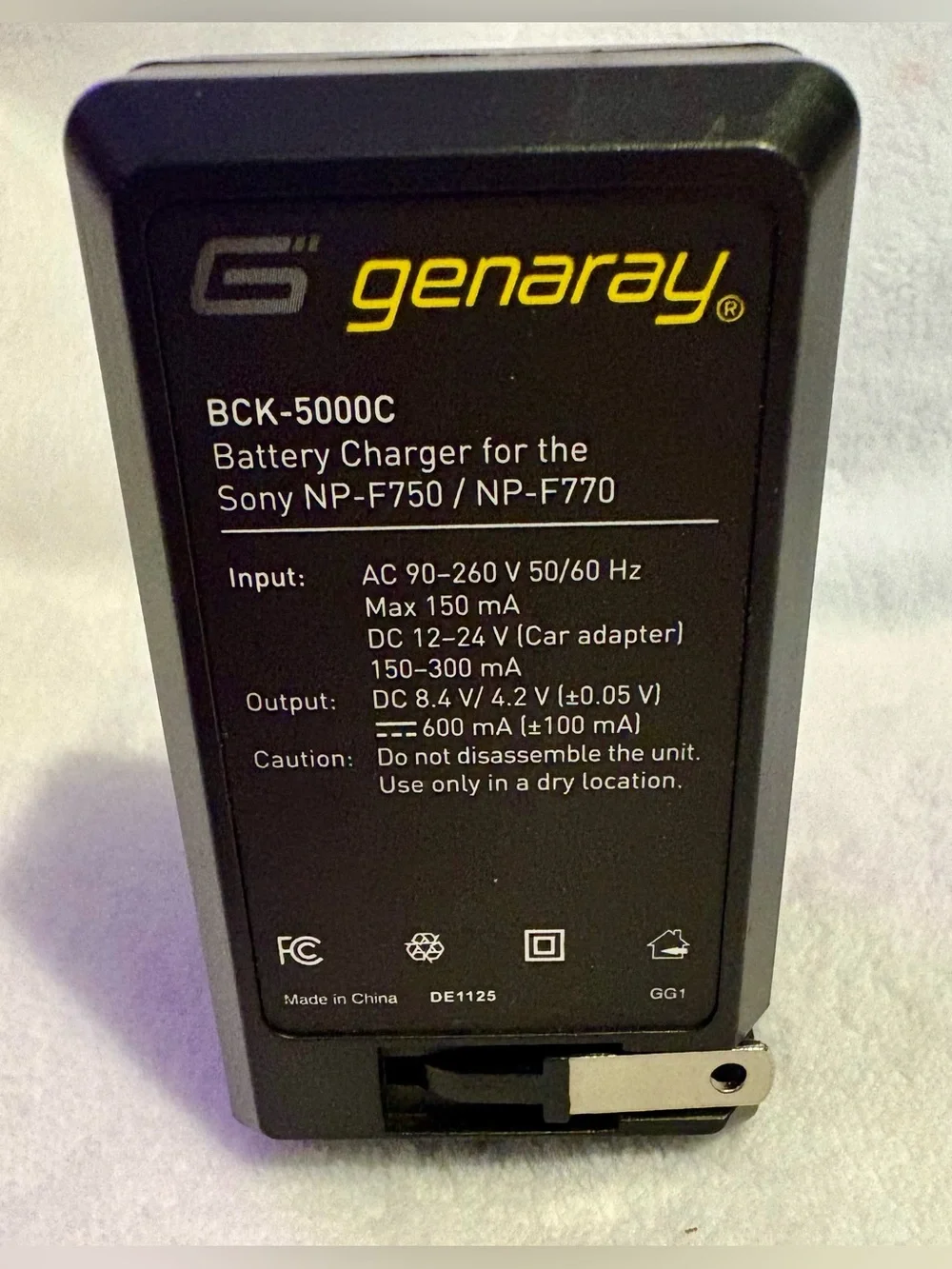 Genaray Rechargeable Video Camera Charger & Batteries (Pair)